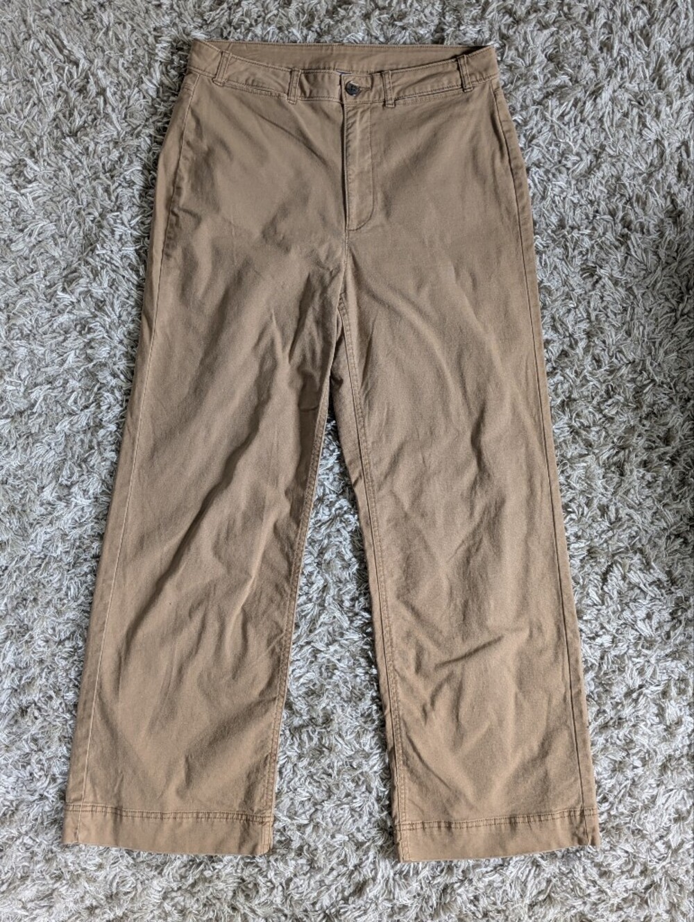 Old Navy Dark Khaki Women's Wide-leg Crop Pants - 10 Tall